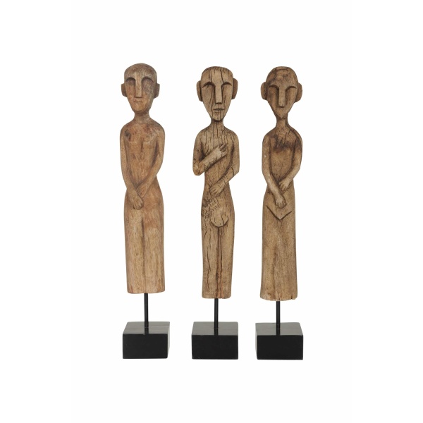 Set 3 pieces – Africanfigures Museum Mango Wood Natural