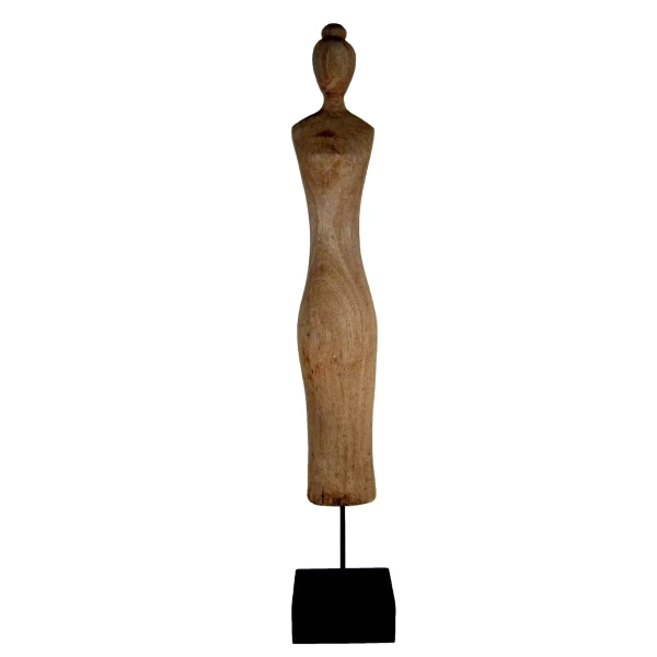 Female Sculpture Museum Mango Wood Natural