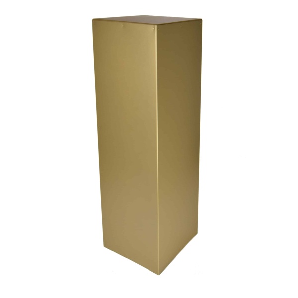 Pillar Block Raw Metal Gold Square
