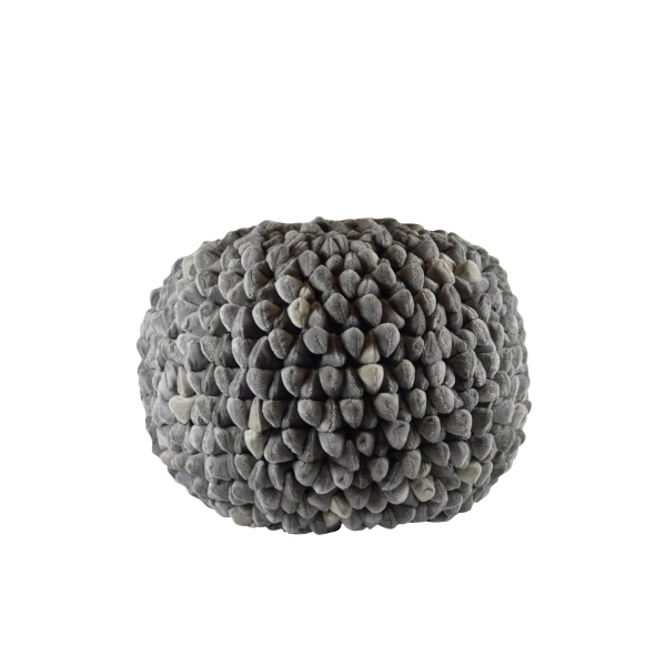 Poof Round Penthouse Pebble Ash Grey