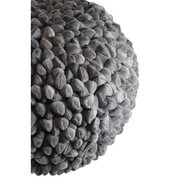 Poof Round Penthouse Pebble Ash Grey