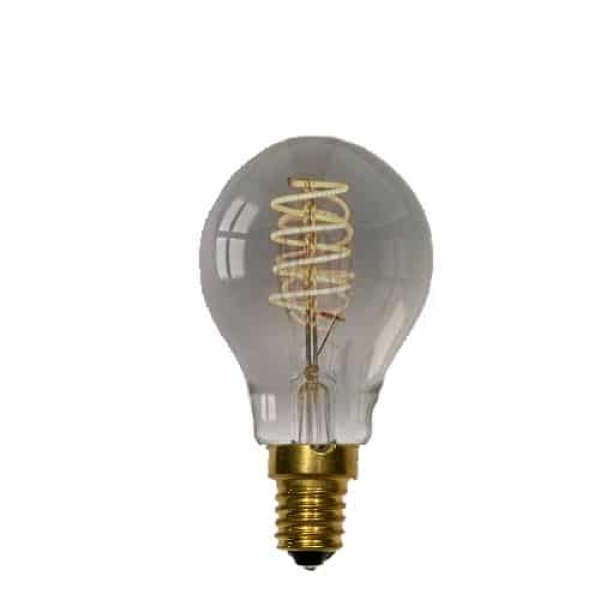 Light Bulb Led Spiral Titanium/Smoke Glass Dimmable E14