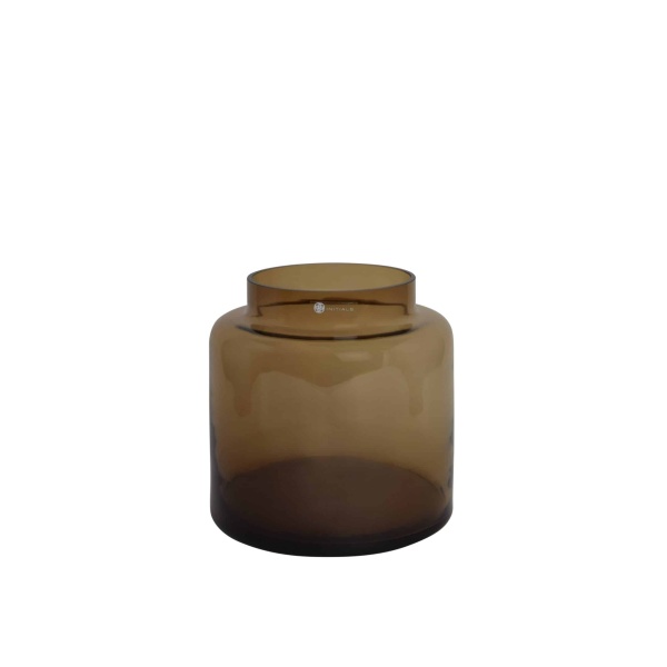 Vase Serré Straight Topaz Glass Small